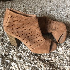 Suede Camel Booties